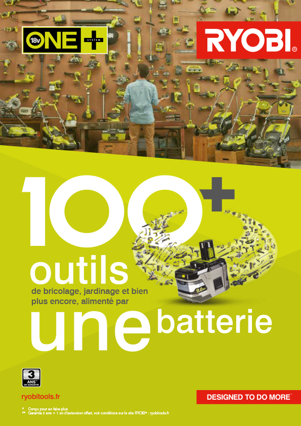 Ryobi Tools France, Outillage électroportatif, matériel de bricolage et